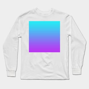 Lovely Teal to Purple Gradient Long Sleeve T-Shirt